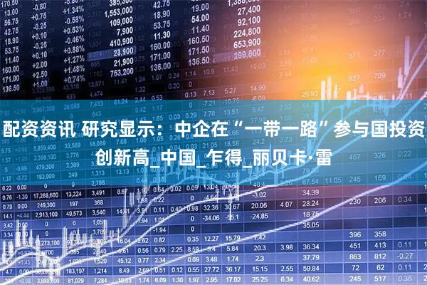 配资资讯 研究显示：中企在“一带一路”参与国投资创新高_中国_乍得_丽贝卡·雷