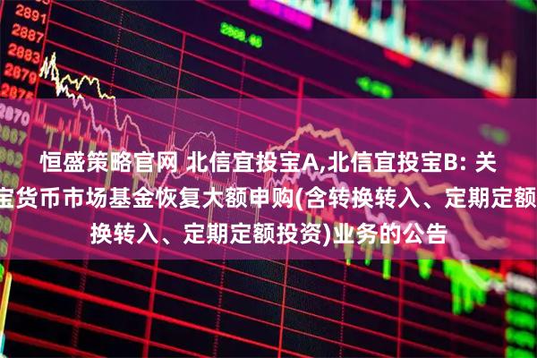 恒盛策略官网 北信宜投宝A,北信宜投宝B: 关于北信瑞丰宜投宝货币市场基金恢复大额申购(含转换转入、定期定额投资)业务的公告