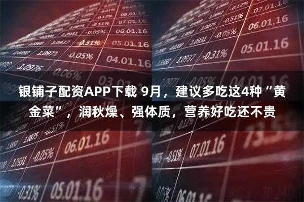 银铺子配资APP下载 9月，建议多吃这4种“黄金菜”，润秋燥、强体质，营养好吃还不贵